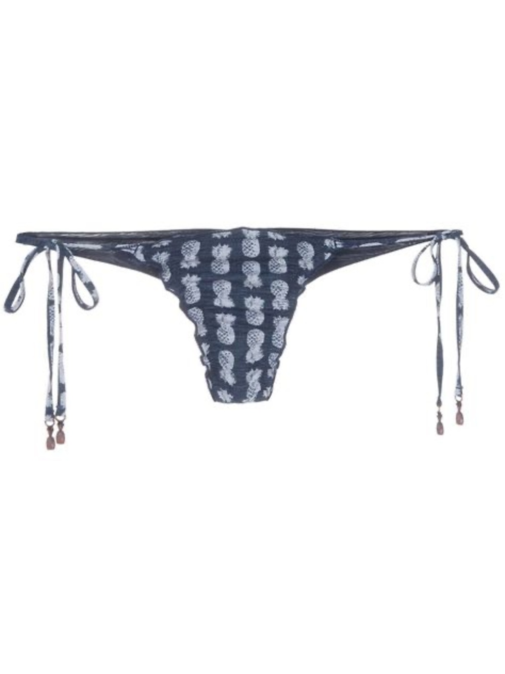 TRACK & FIELD Navy Pineapple Print Brazilian Bikini Bottom Size 1